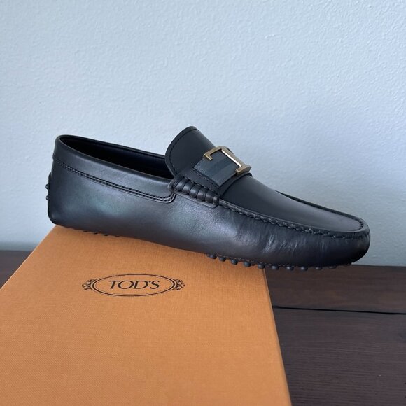 Tod\'s‎ Men\'s Black Leather Gommino 122 \